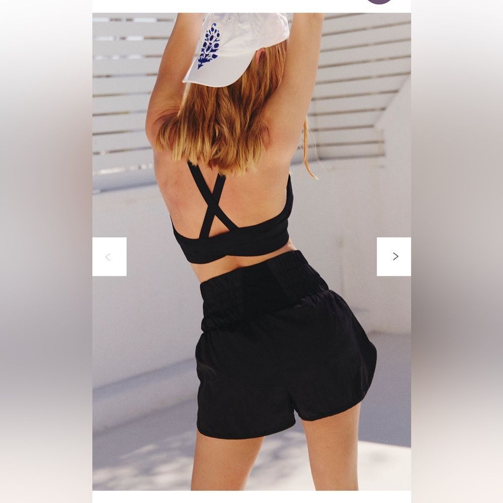 Free People Movement black The Way Home High Rise Lined shorts size L. - Picture 3 of 10